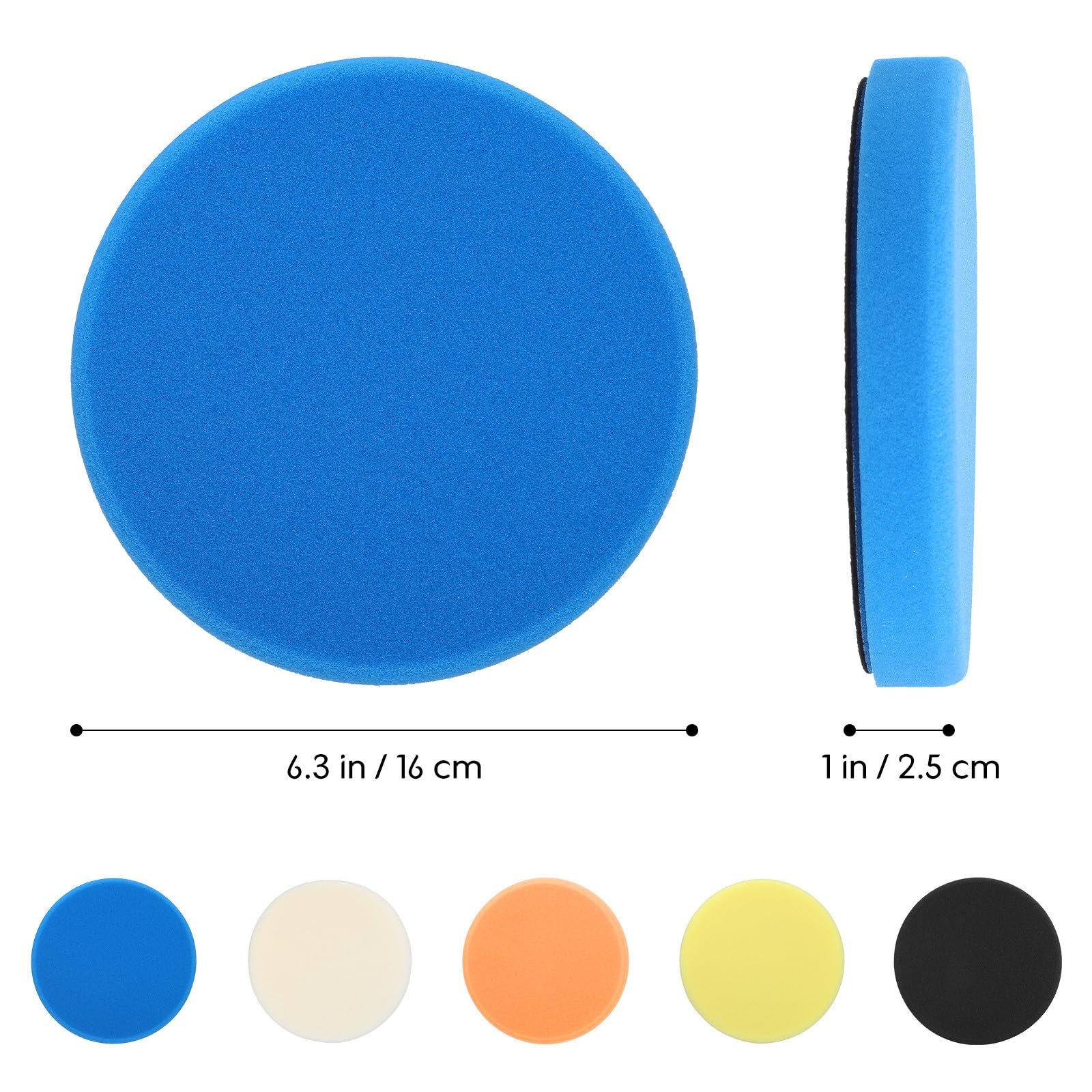 Kit 5 Pezzi Tamponi in Spugna per Auto, Dischi in Spugna per Lucidatrice Effetto Levigante, e Detailing Auto