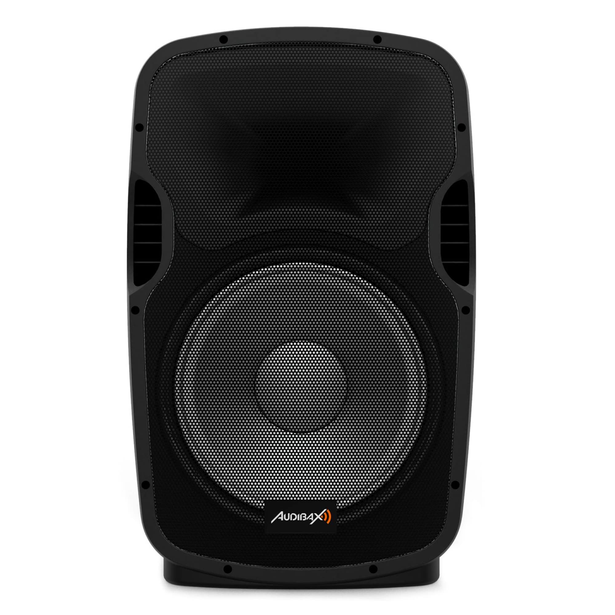 Audibax Party 15 - Haut-Parleur Active 15" - Puissance 600W - Enceinte Amplifié - Connexion USB/SD - Support + Câble + Microphone Inclus - Haut-Parleur Bluetooth - Illumination LED