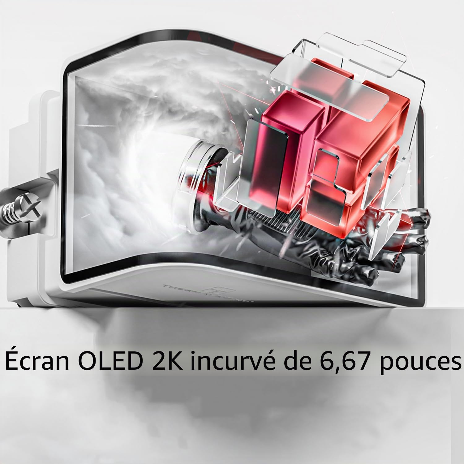 Thermalright TR Wonder Vision 360 UB ARGB Refroidisseur d'eau pour processeur,écran incurvé magnétique de 6,67",résolution 2400x1080,écran AMOLED,refroidisseur de processeur liquide pour AM4