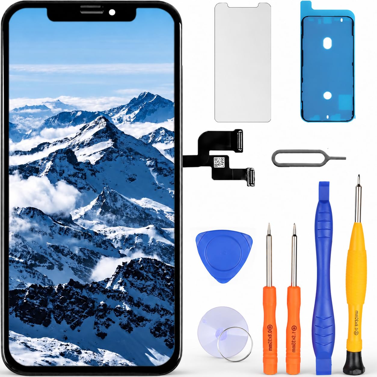 LL TRADER Schermo per iPhone XS LCD 5,8'' e Kit di Riparazione | Display FHD con 3D Touch e Digitalizzatore, Dotato di Nastro Adesivo Impermeabile e Pellicola Protettiva