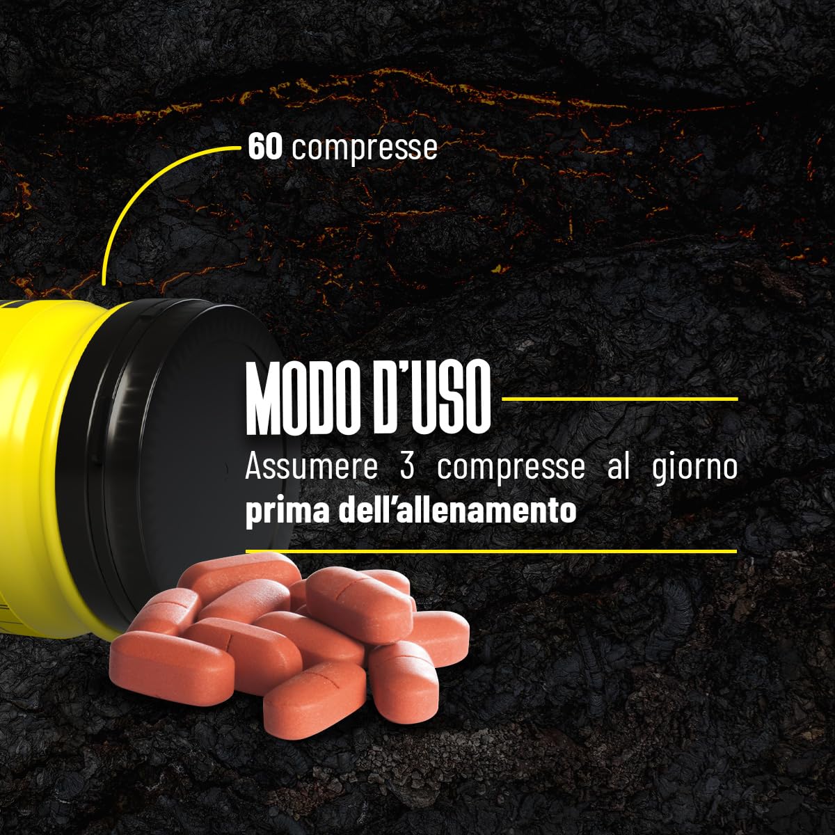 Proaction Nitro Pump 60 cpr - Arginina Ornitina Citrullina - Miglioramento recupero muscolare - Combatte stanchezza fisica.