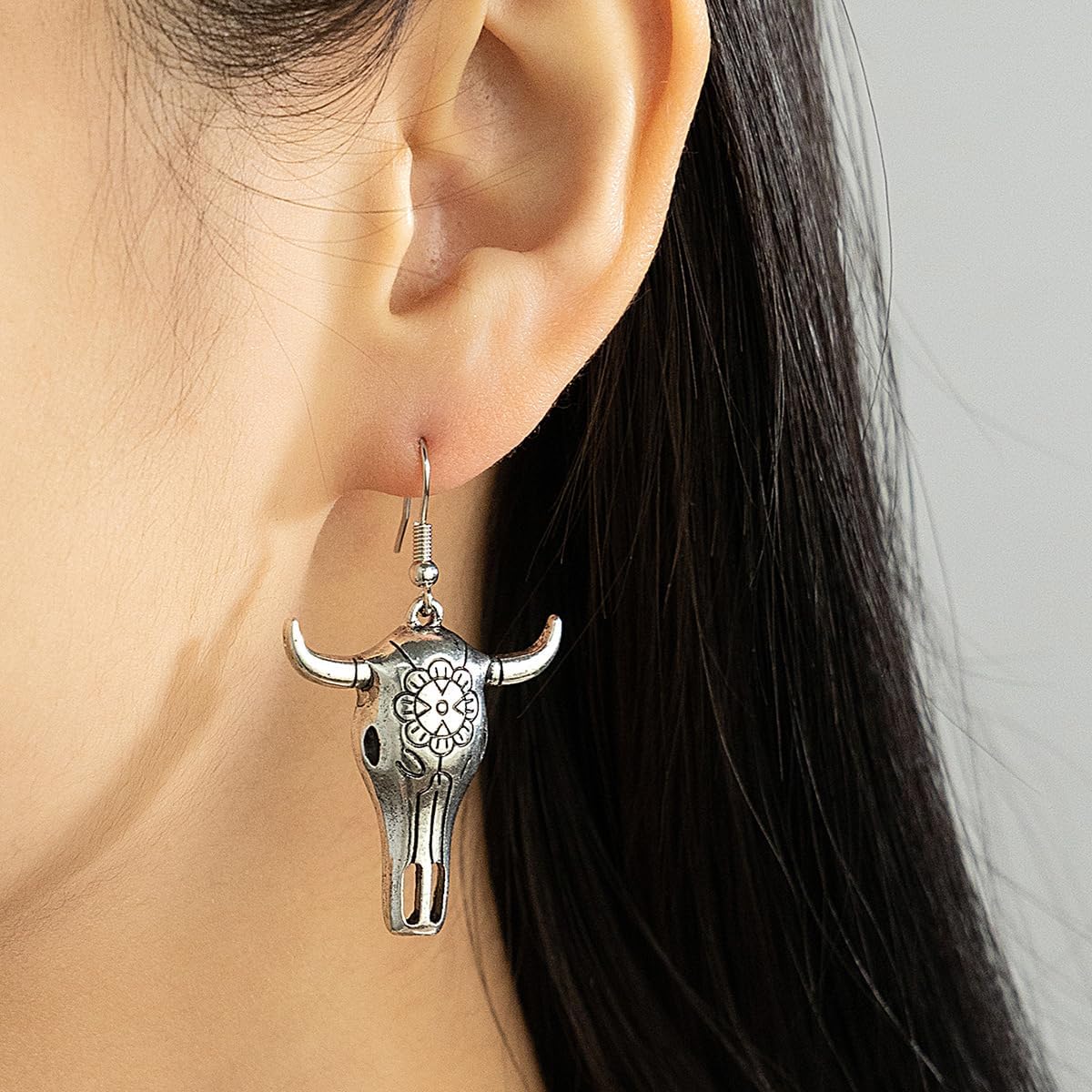 ONLYJUMP Cowlady Western Earrings for Women Vintage Western Cowlady Earrings Cowlady Hat Earrings Lucky Horse shoe Dangle Drop Earrings Rodeo Earrings Jewelry Gifts - Image 7