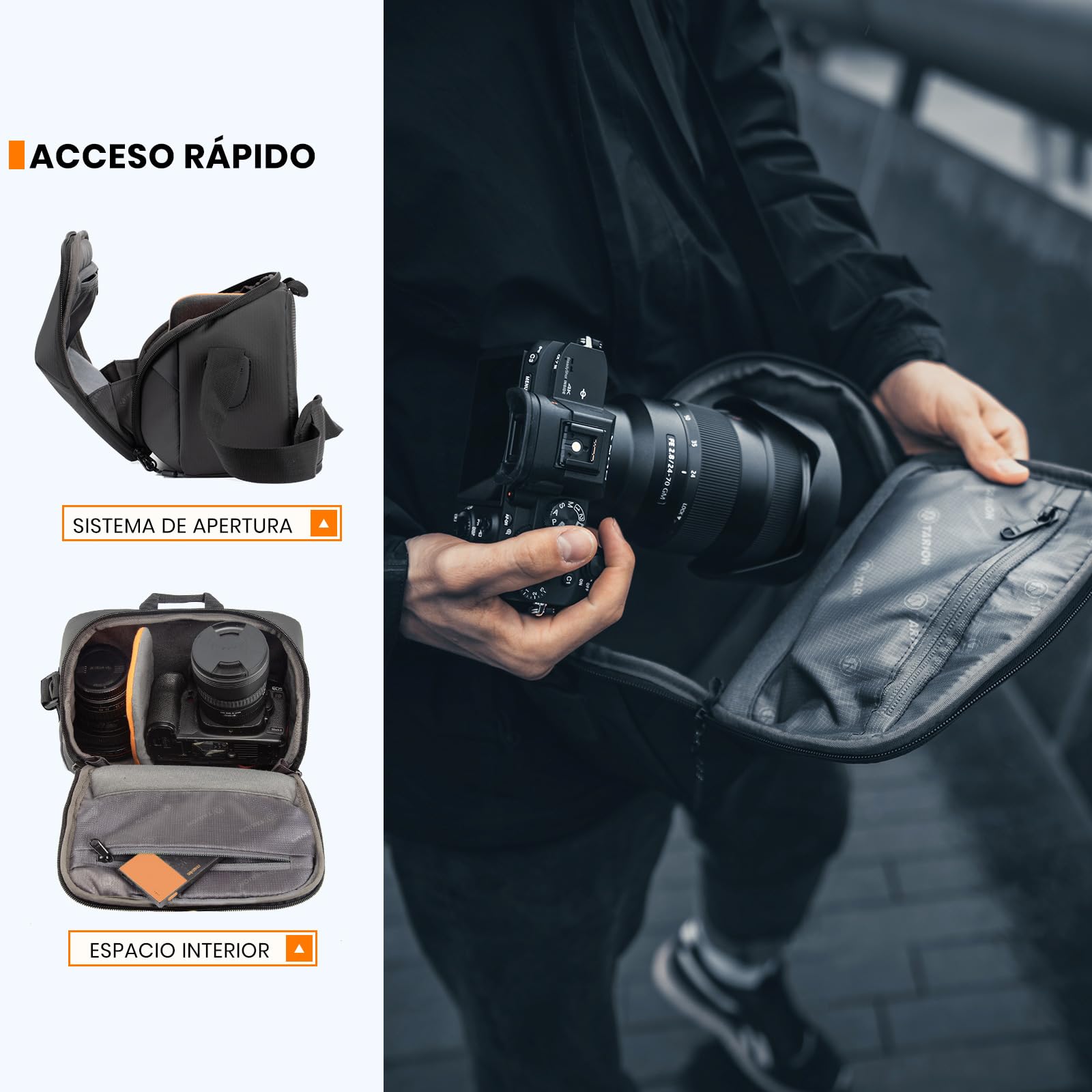 TARION ZONE bandolera para cámara, Bandolera SLR DSLR para cámara
