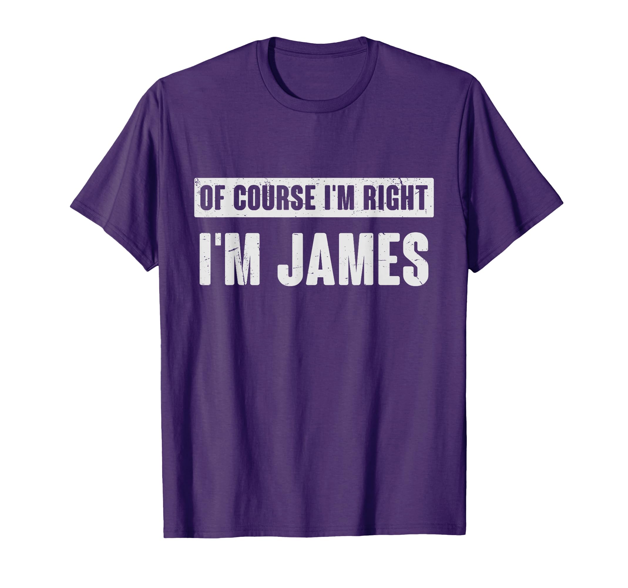 Of Course I'm Right I'm James - Funny James Name Gift T-Shirt