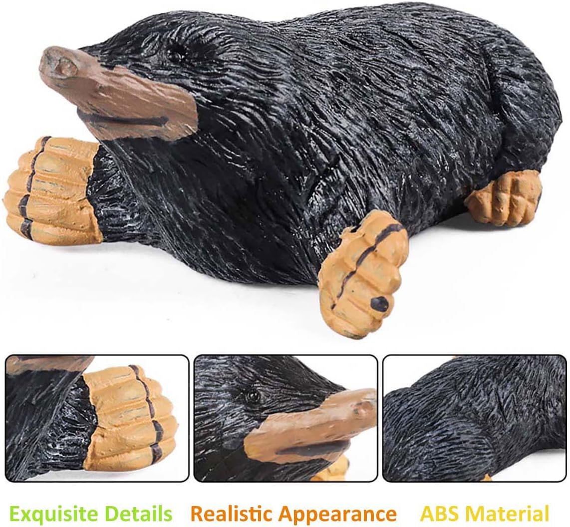 JOKFEICE Animal Figurines, Realistic Mole Fairy Garden Accessories, Learning Toys for Christmas Birthday Cake Topper Gift for Kids image 3