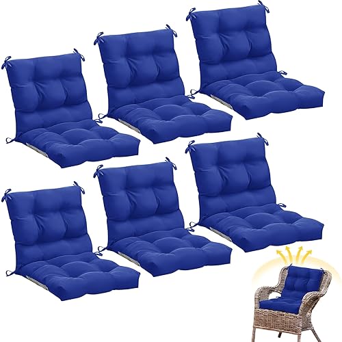 6 Pcs Outdoor Indoor High Back Chair Cushions Patio Furniture