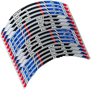 Wheel Stickers for K&awasaki 17" Reflective Refi Motorycycle Scooter Rim Tuning Wheel Sticker Decals