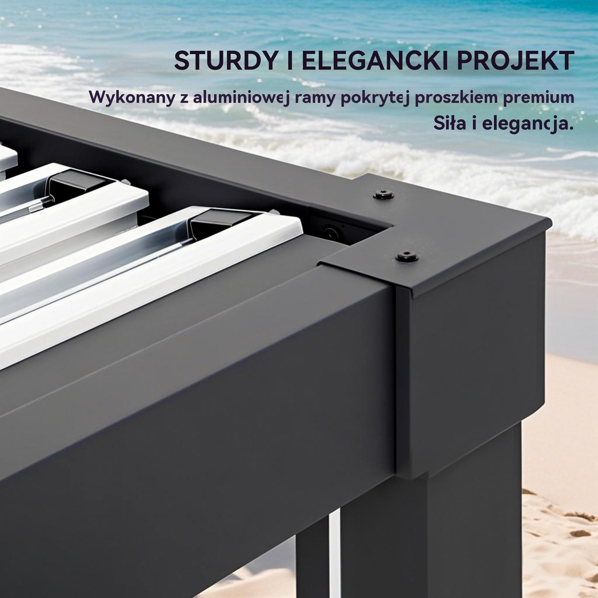 SUNJOY Pergola Ogrodowa 3x4m, Aluminiowa Altana Lamelowa Całoroczna, Ruchomy Dach z Regulacją Kąta, Solidny Pawilon Tarasowy, Antracyt