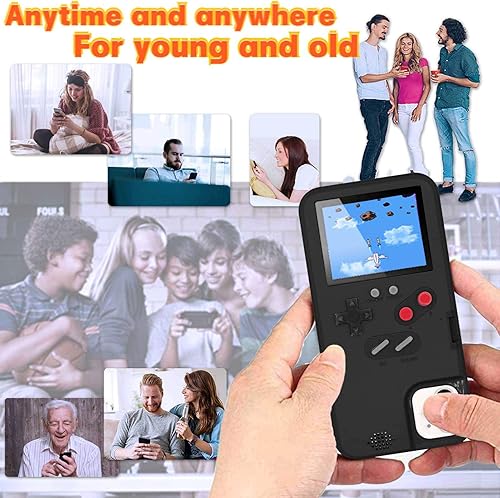 Miniatura 2 de Funda con Gameboy para iPhone, funda protectora retro autoalimentada con 36 juegos pequeños, pantalla a todo color, funda con videojuegos para