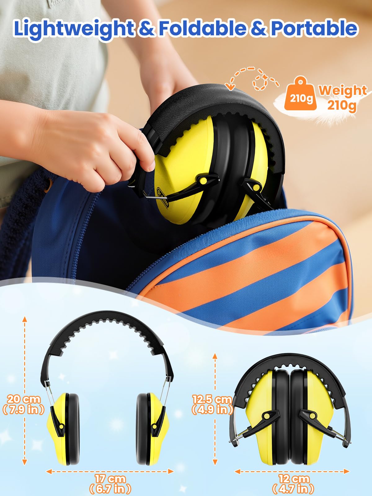 Dr.meter Noise Cancelling Headphones for Kids, Toddler Ear Protection Muffs view 6