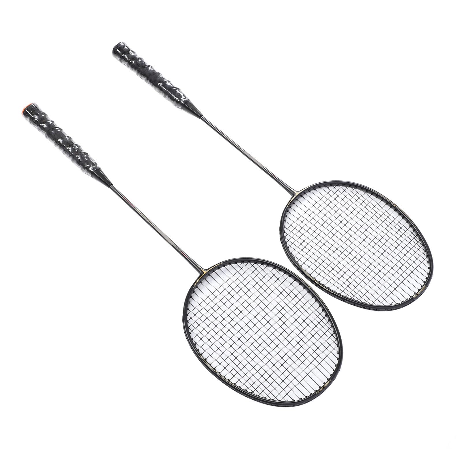 Set di Racchette da Badminton in Alluminio Al Carbonio Leggero per Allenamenti e Partite a 2 Giocatori, Include Borsa per il Trasporto