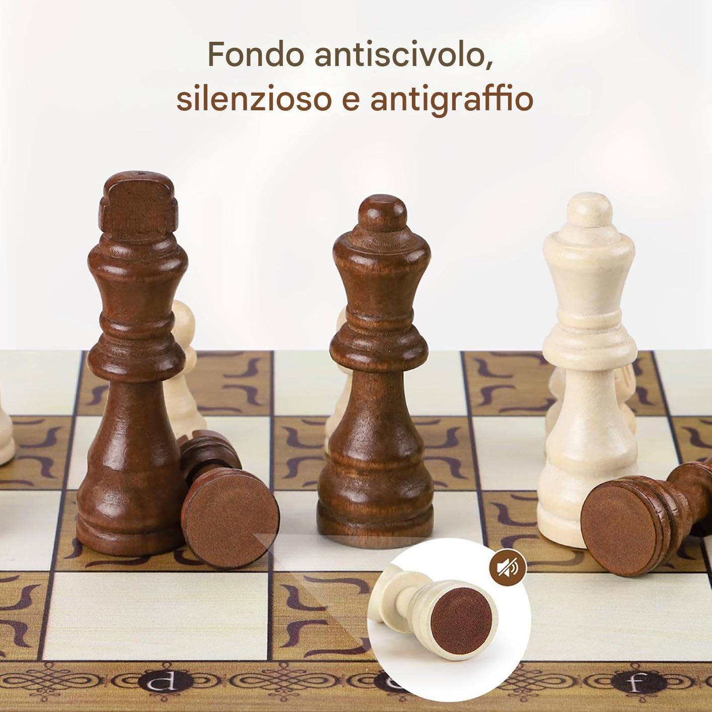 Set Di Scacchi Con Design Pieghevole Set Scacchi Magnetico In Legno | Giocattoli Interattivi Attività Da Viaggio Per Tavolino Aula Viaggio In Auto Sala D Attesa Serata In Famiglia