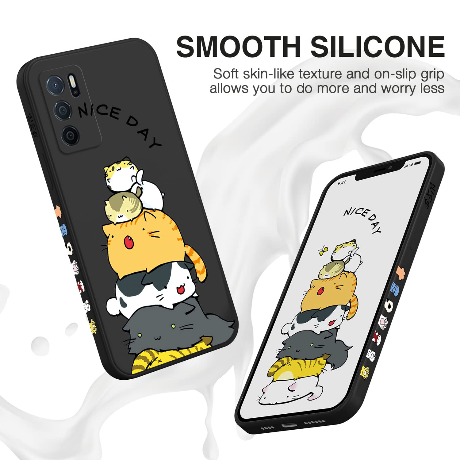 Custodia per Xiaomi Poco C50/Redmi A1+/Redmi A2+ Custodia protettiva ibrida in PC TPU antiurto con funzione di stand Arancione