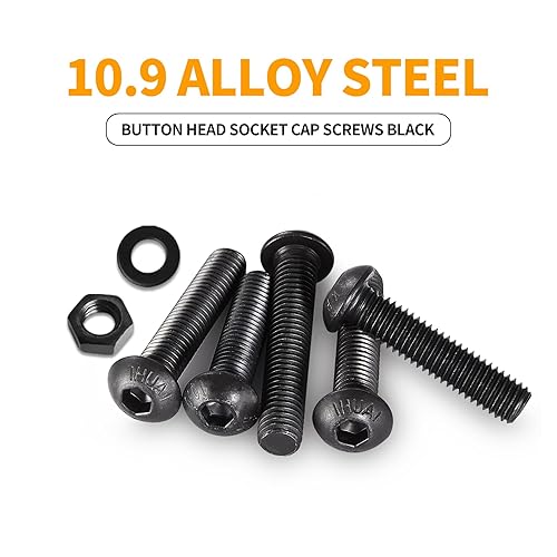 Miniatura 3 de 720 piezas de acero de aleación de grado 10.9 M3, M4, M5, M6, cabeza de botón, tornillos hexagonales, arandelas planas y tuercas surtidas