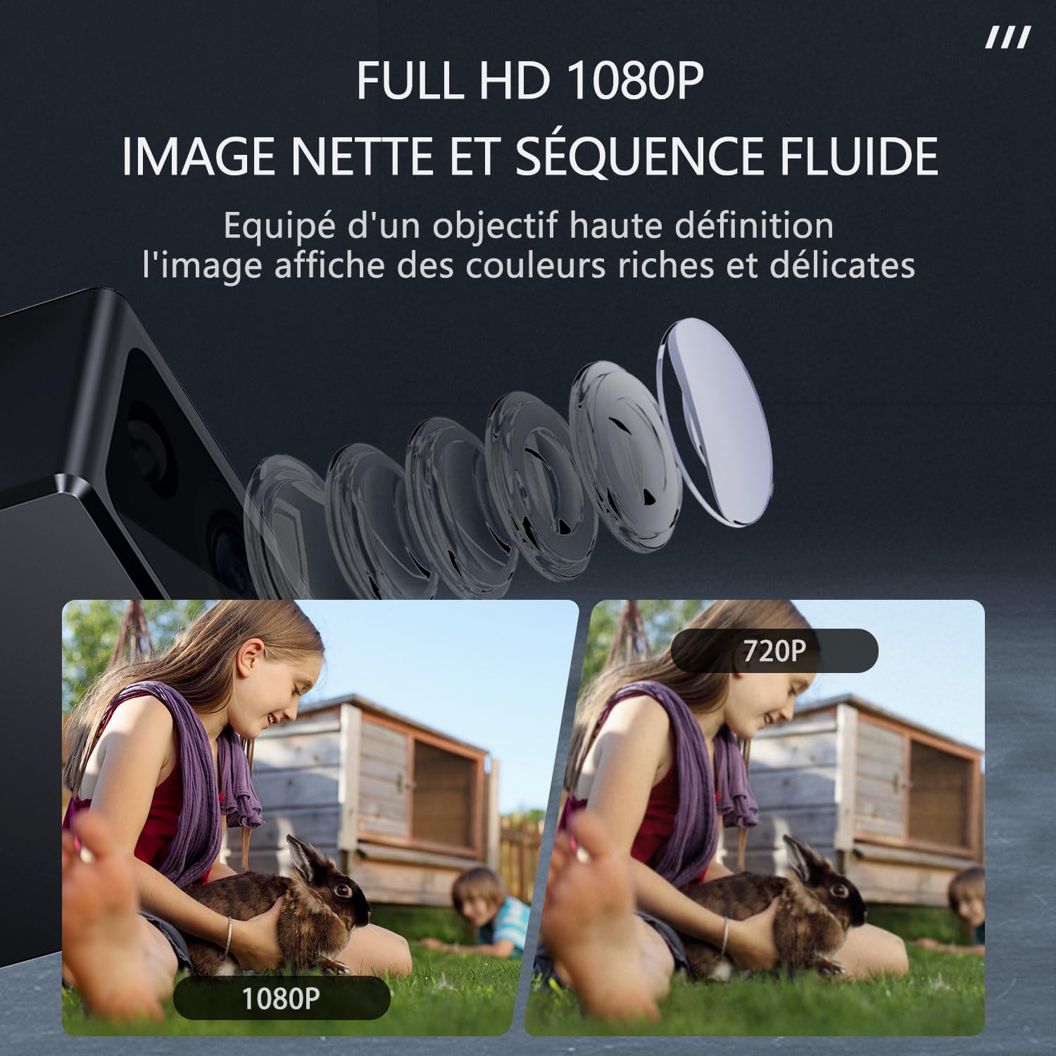 Mini caméra Espion HD 1080P caméra cachée surveillance intérieur extérieur sans WiFi