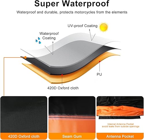 Miniatura 3 de Funda impermeable de repuesto para motocicleta Harley Davidson Touring Road Glide LimitedUltra Limited con agujero de bloqueo antirrobo para