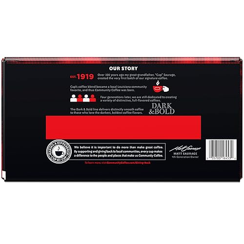 Vista 55 de Community Coffee Dark & Bold Espresso Roast - 12 cápsulas de café tostado extra oscuro, compatible con cafeteras Keurig 2.0 K-Cup, 12