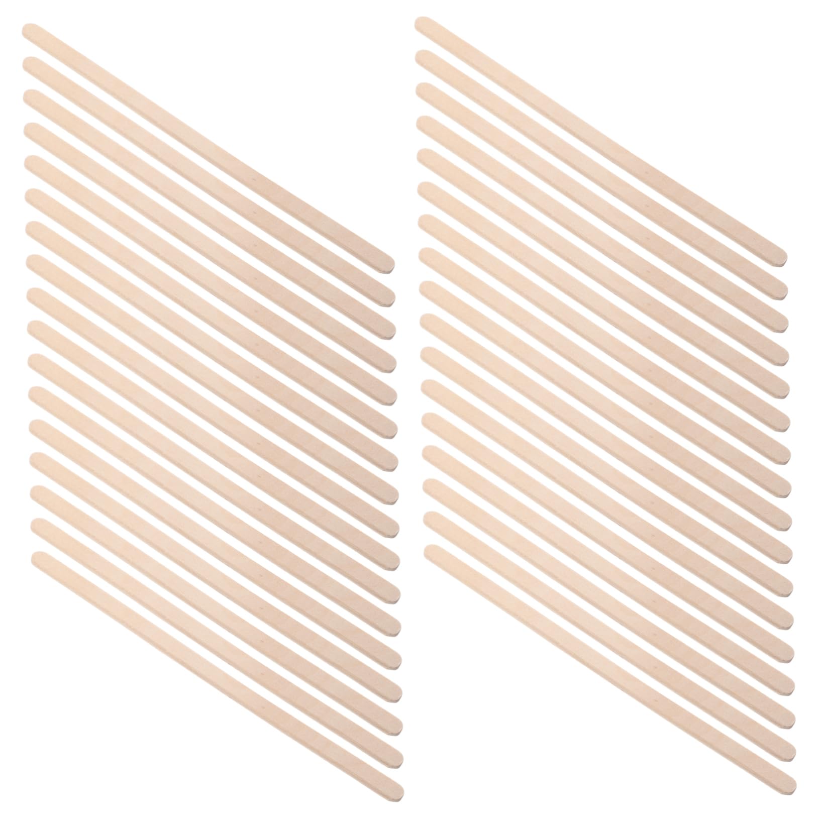 SHERCHPRY 100pcs Wooden Sticks for Hair Removal Thick Edge Design Comfortable Applicator for Various Waxing Needs for Body and Eyebrow Waxing