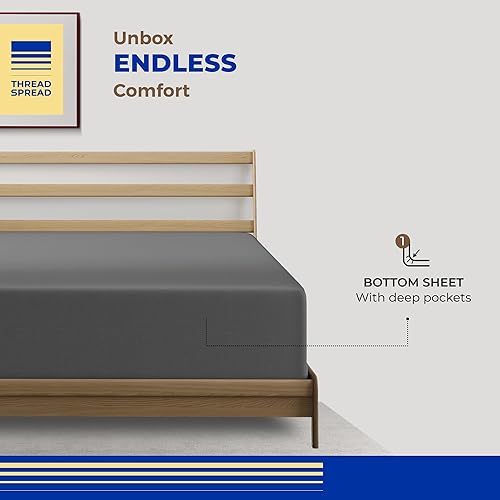 Miniatura 3 de Sábana bajera ajustable de 1000 hilos, 100% algodón egipcio, solo sábana bajera, color blanco, larga, tamaño individual, 22 pulgadas, algodón puro