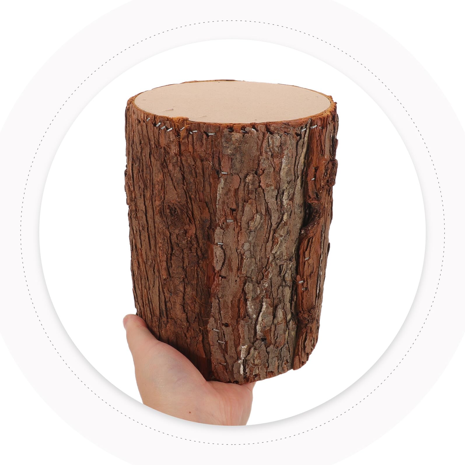 Pieza Rústica de Madera Imitación para Adornos Navideños y Base de Exhibición, Textura Realista sin Necesidad de Mantenimiento, Adecuada para Centro de Mesa