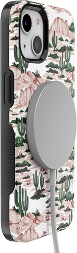 Vista 187 de Casely Funda para iPhone 13 Compatible con MagSafe Color Splash de medianoche Funda retro abstracta Color de medianoche Splash Abstracto