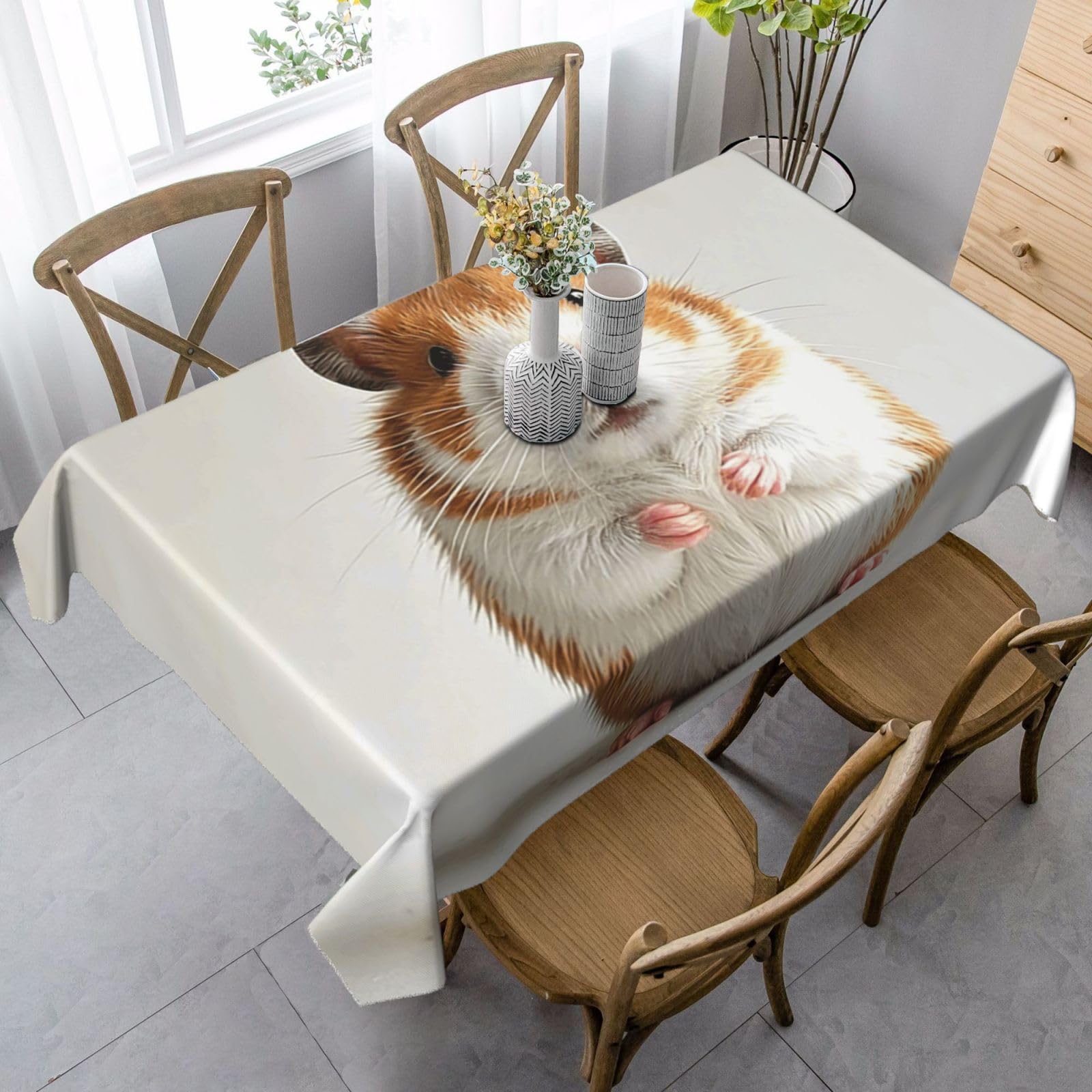FekiLoot Hedgehog Rectangle Tablecloth 35x55 Inch, Washable Reusable Farmhouse Table Cloths Wrinkle Free and Spillproof Kitchen Dinning Table Cover for Party Wedding Picnic Home Decor Tablecloths