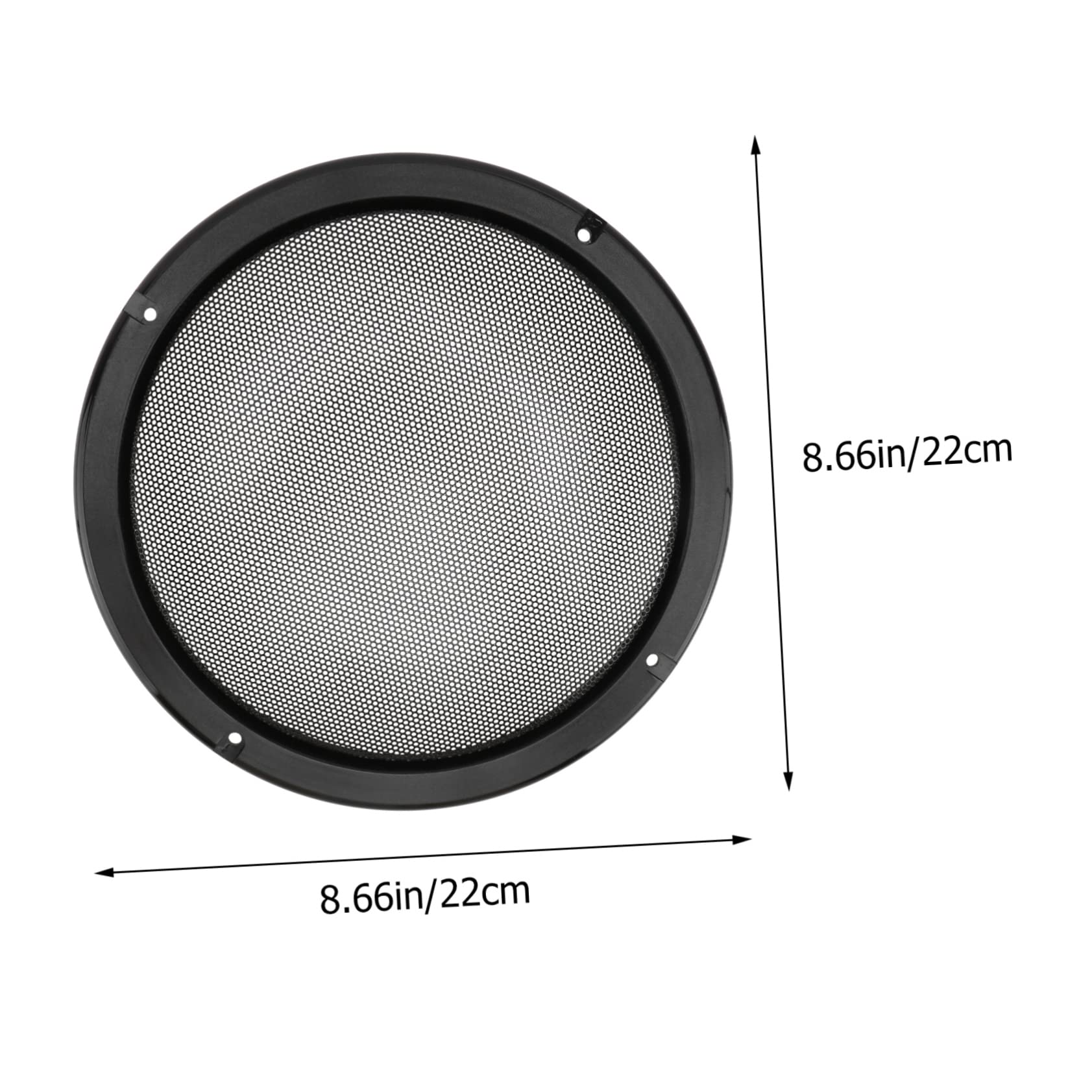 GAROZATION 2pcs Black Car Speaker Covers Durable Loudspeaker Membrane for Audio Speaker Protection Fine Craftsmanship Easy to Install Reliable Woofer Grill Cover