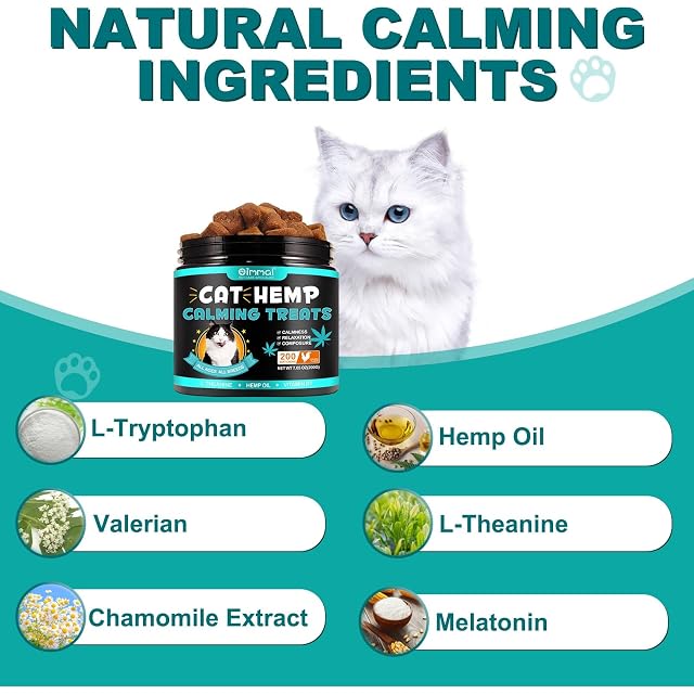 Foto 6 de 8 de Tratamientos suaves para gatos - Alivio de ansiedad y estrés, calming snacks with pollo flavor 200 count (200…