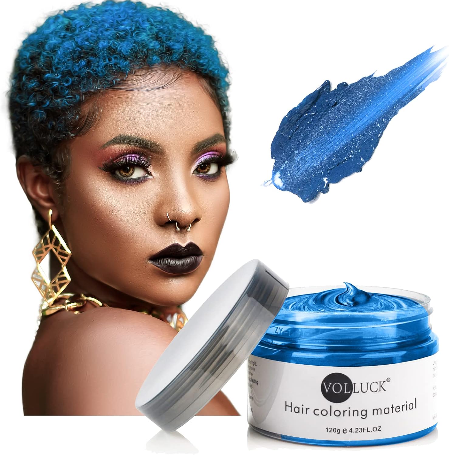 Hair Color Wax, Instant Blue Hair Color Wax, Temporary Hairstyle Cream 4.23  oz, Hairstyle Wax for Men and Women.Cosplay,  Masquerade,Nightclub,Halloween. : Amazon.co.uk: Beauty