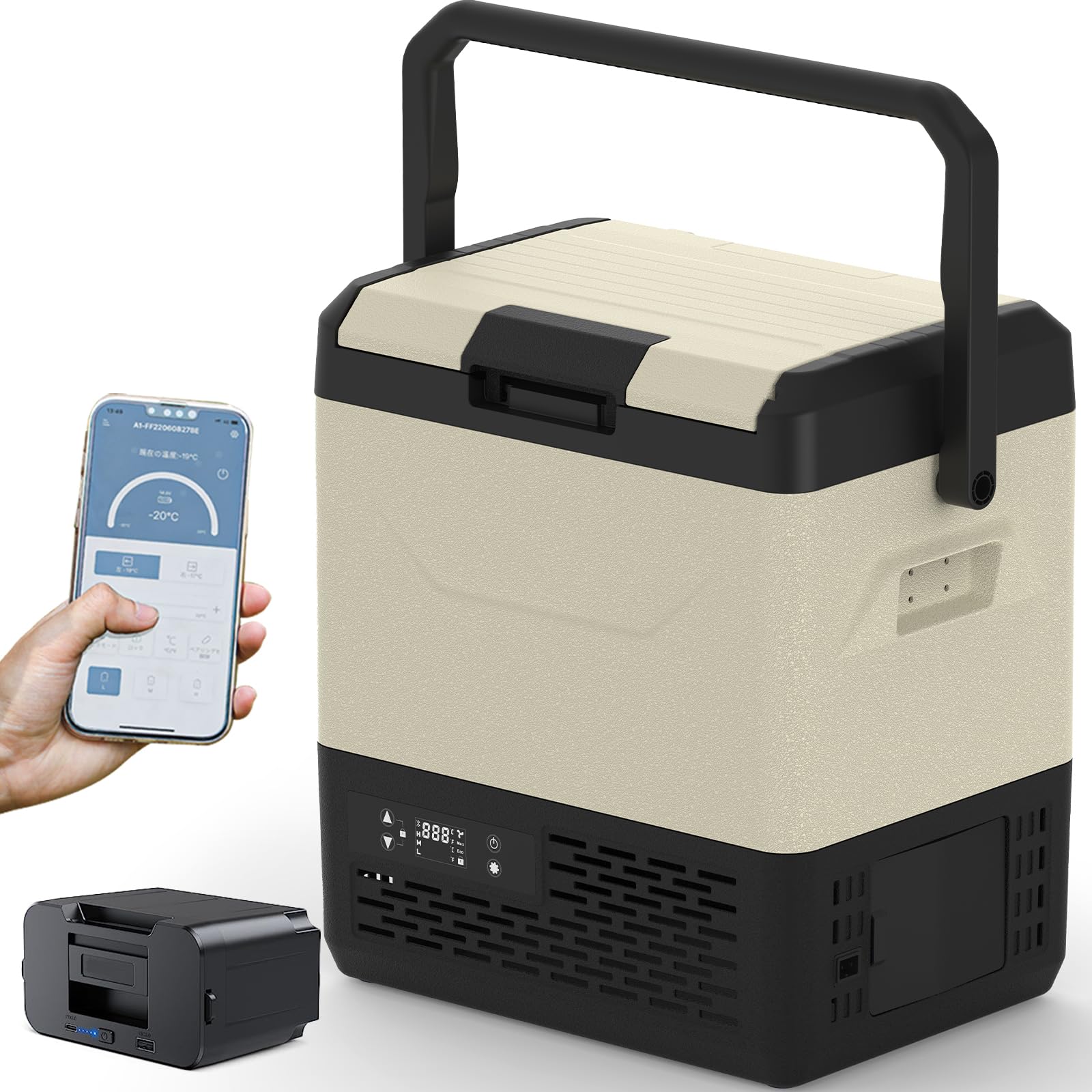 値下げ済み　バッテリー付き ポータブル冷蔵庫 デジタル表示 車載用　アウトドア用 楽天市場】【最大ポイント10倍】ポータブル 冷蔵庫 車載冷蔵庫 冷凍庫