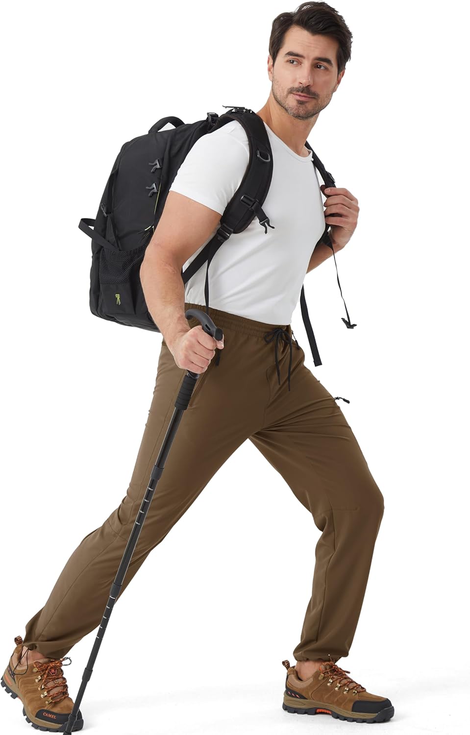 Mens Stretch Hiking Pants Cargo Quick Dry Lightweight Water Resistant Outdoor Fishing Pants Adjustable Bottom Pockets - Image 6