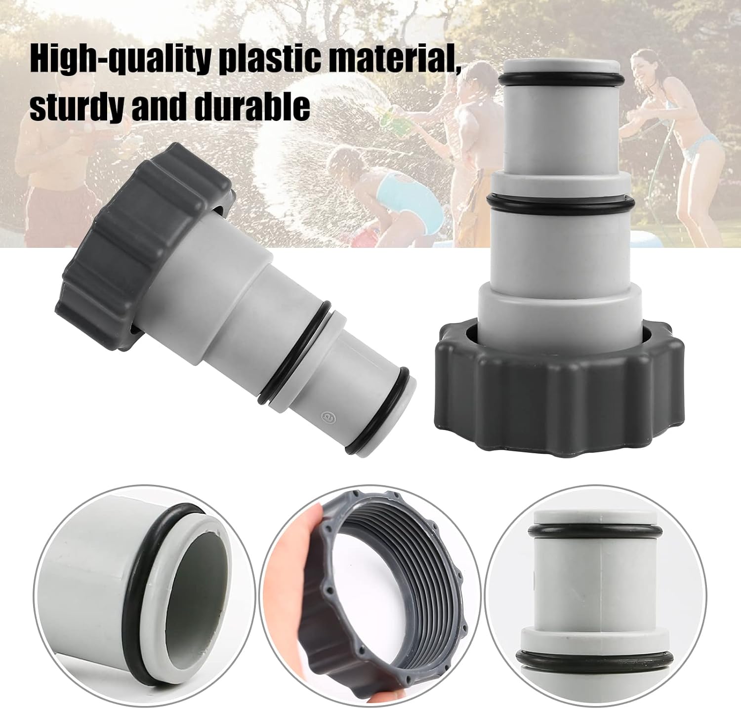 4Pcs Pool Hose Adapters Hose Adapter connections Connector fittings