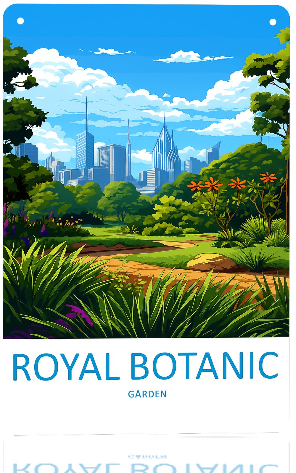 Royal Botanic Garden Metal Sign 8x12 Inch