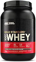 Optimum Nutrition Whey Protein 100% Gold Standard, Double Rich Chocolate, 907g