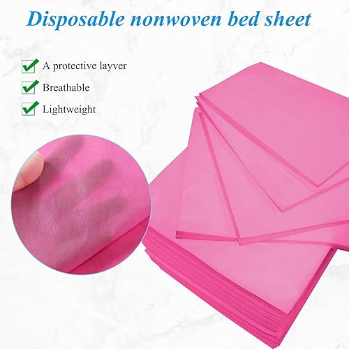 Miniatura 5 de 100 sábanas desechables de mesa de masaje de 31.5 x 71 pulgadas, fundas de cama de tela no tejida para la máxima higiene y comodidad en tratamientos