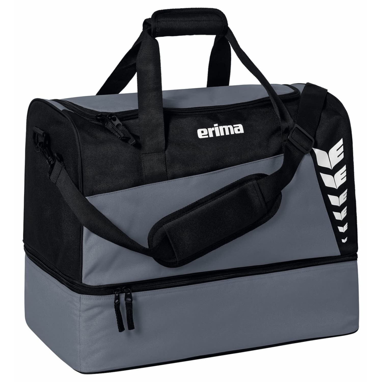 Erima Unisex Gris Sports Bag With Bottom Compartment Six Wings