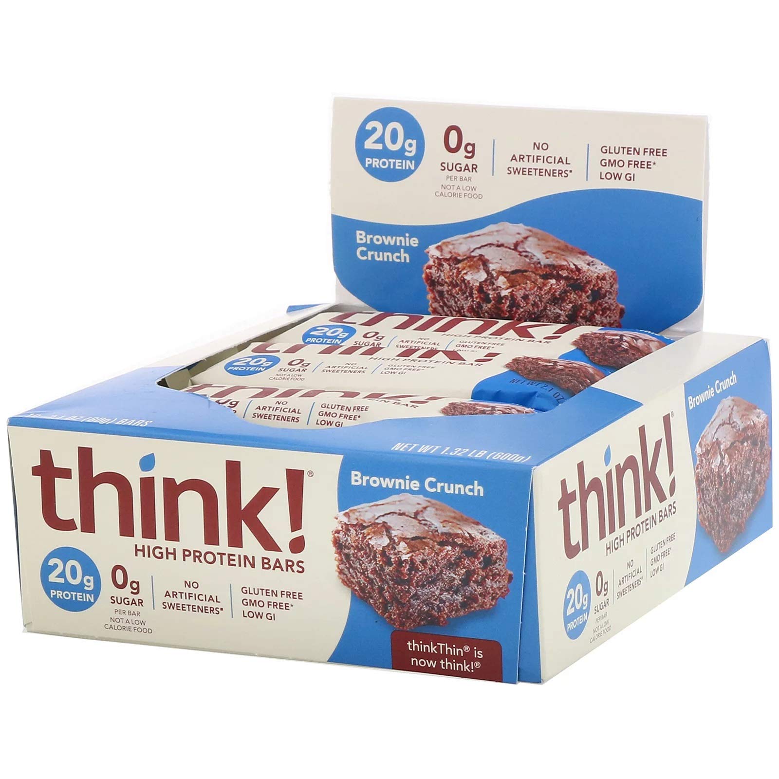 Amazon.co.jp: ThinkThin, ハイプロテインバー、ブラウニークランチ 