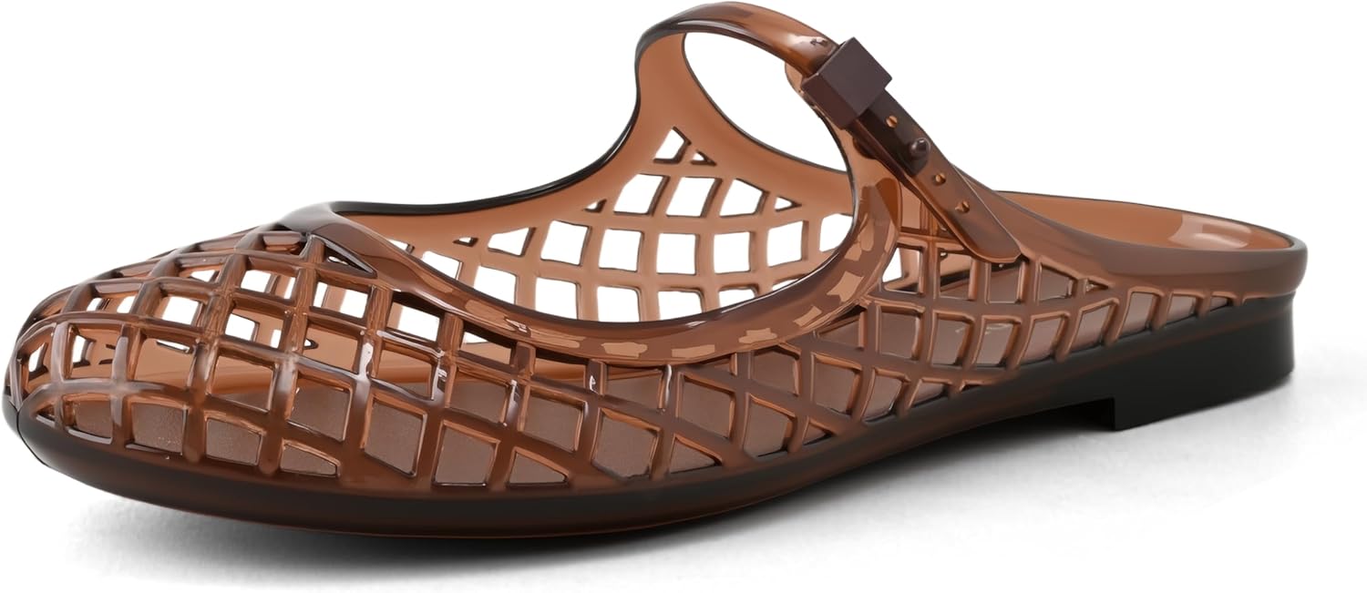 Jelly Flats Women Mesh Mary Jane - Breathable Comfort