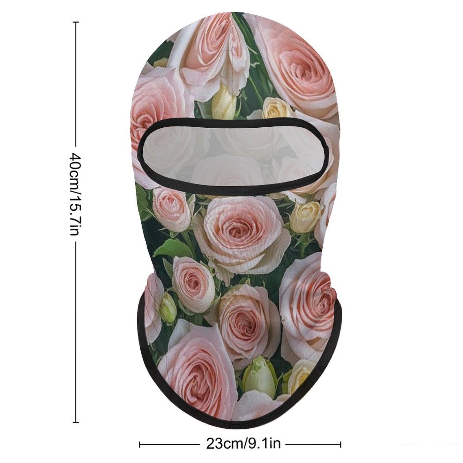 Balaclava Face Mask Sun Protection Head Cover Fresh Roses Ski Mask for Outdoor Sport Cycling Windproof Hood