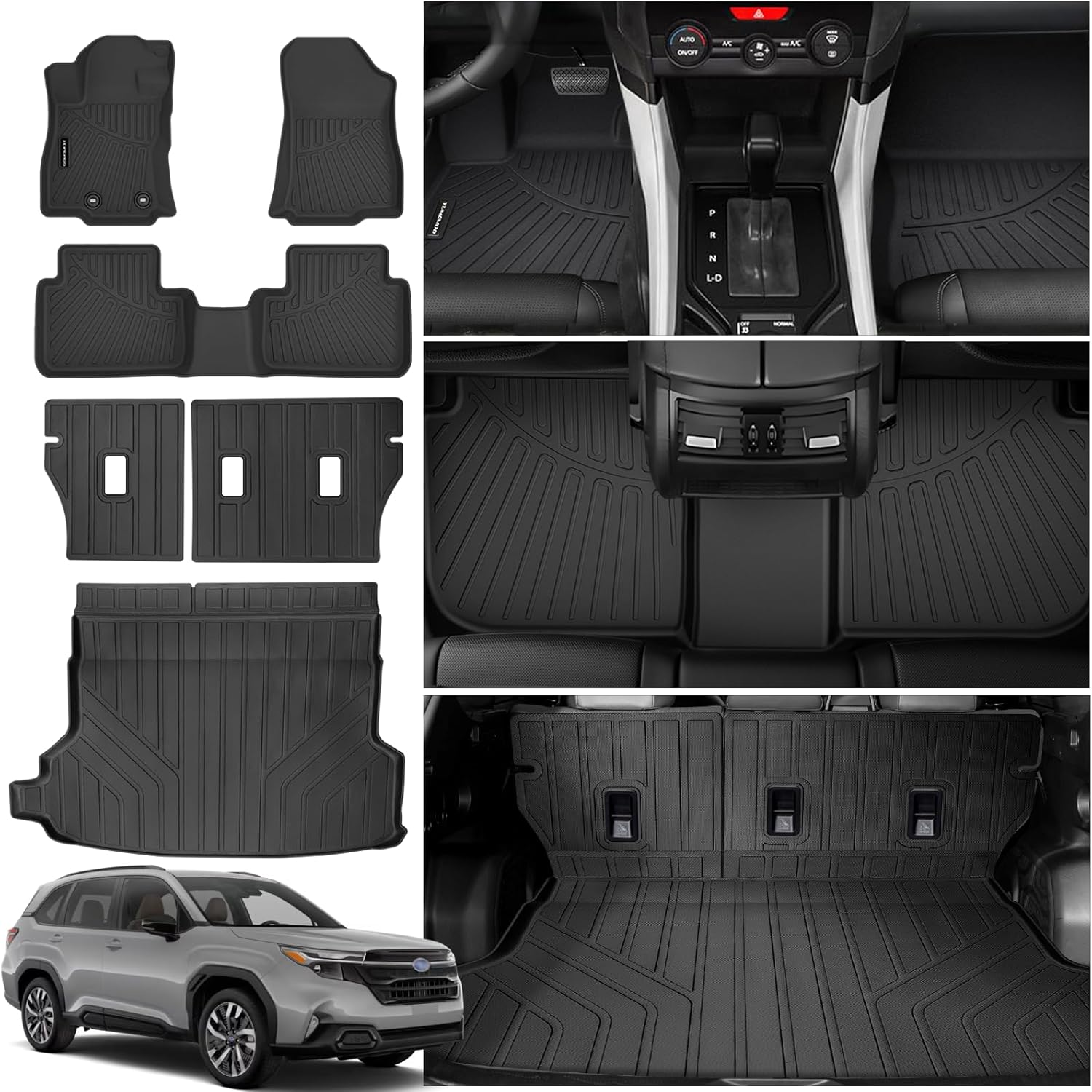 3D Floor Mats For Subaru Forester 5th Gen 2018-2025 All-Weather Car Li | X- CAR - Foto 6