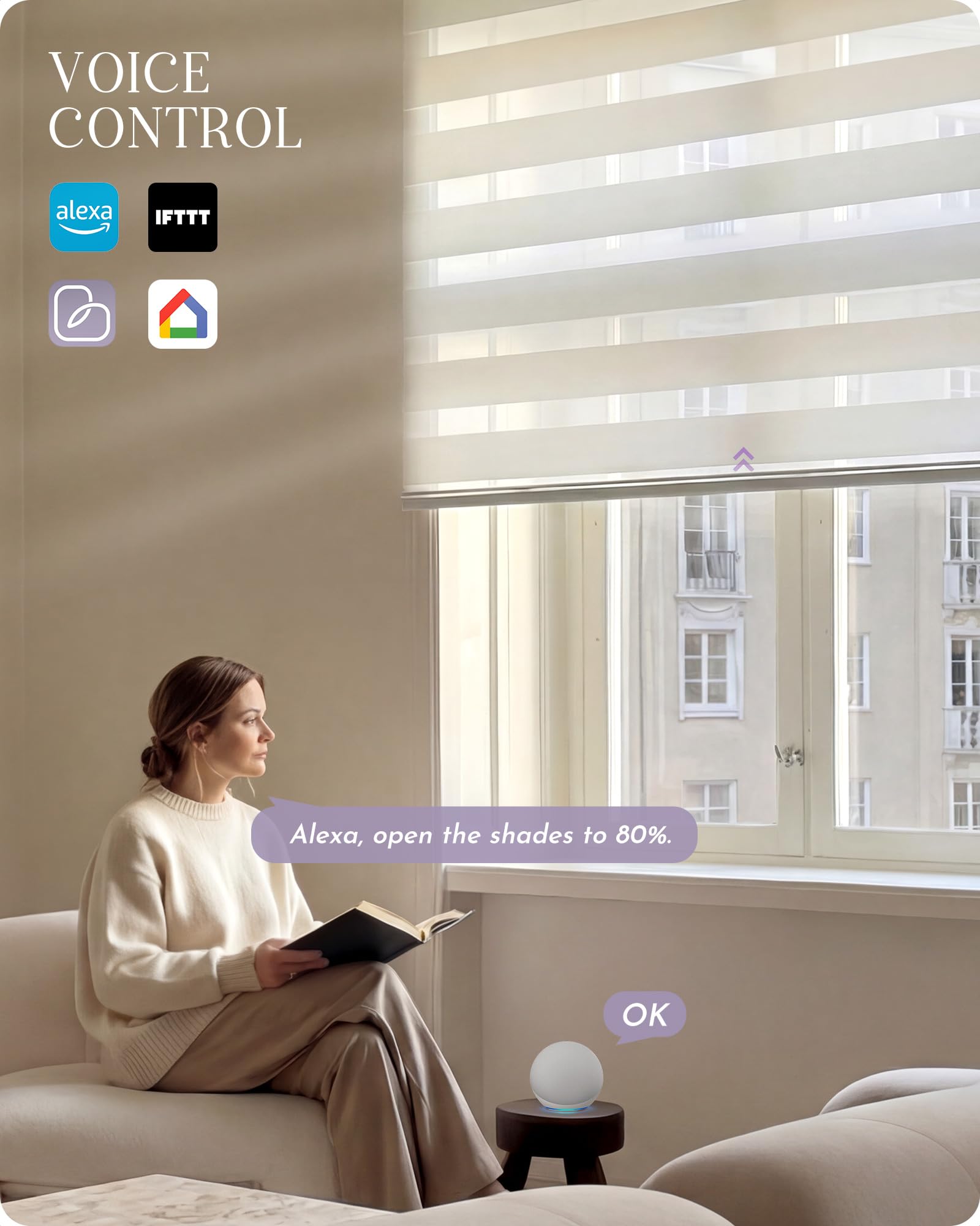 Amazon.com: Graywind Motorized Zebra Blinds for Windows, Blackout