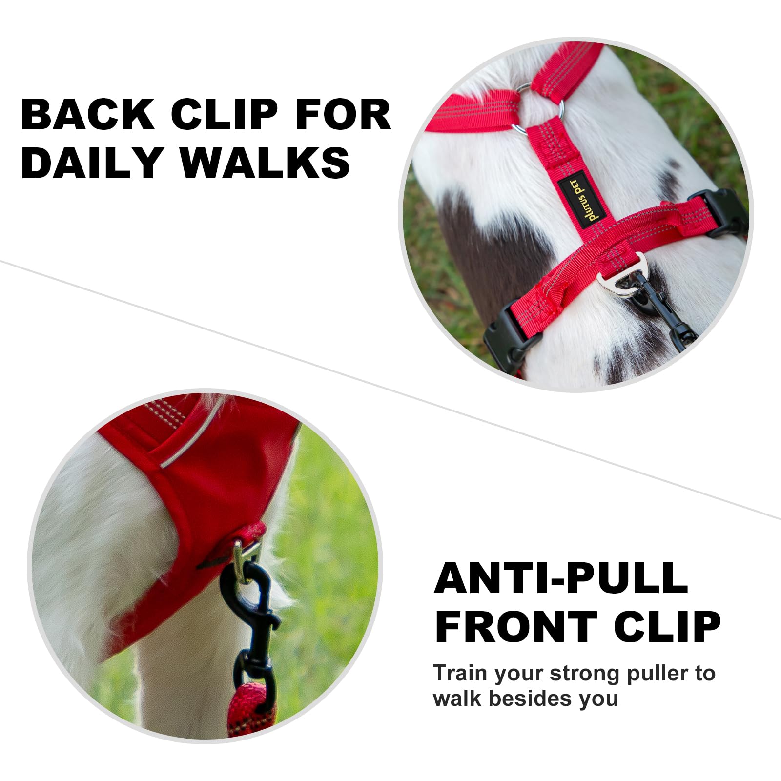 Plutus Pet No Pull Dog Harness, Reflective Adjustable Dog Vest Harness with Handle, Escape Proof - Image 3