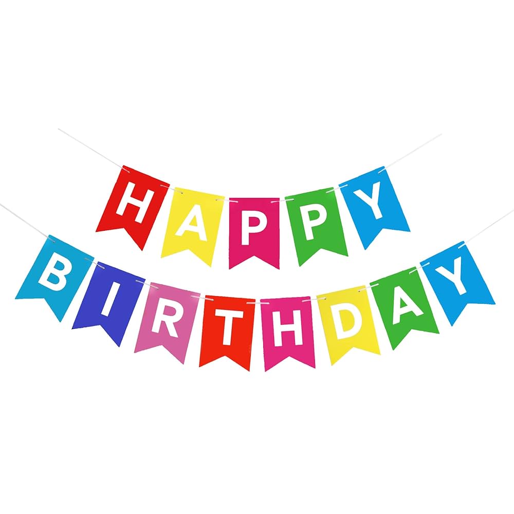 お誕生日 カラフル ガーランド Amazon.co.jp: カラフル Happy Birthday ペーパー レター