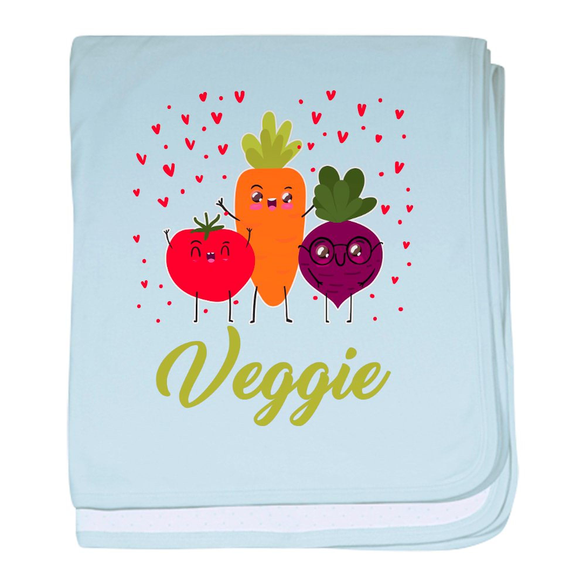 CafePress Veganism Vegetarian Foodie Health Fit Baby Blanket, Super Soft Newborn Swaddle