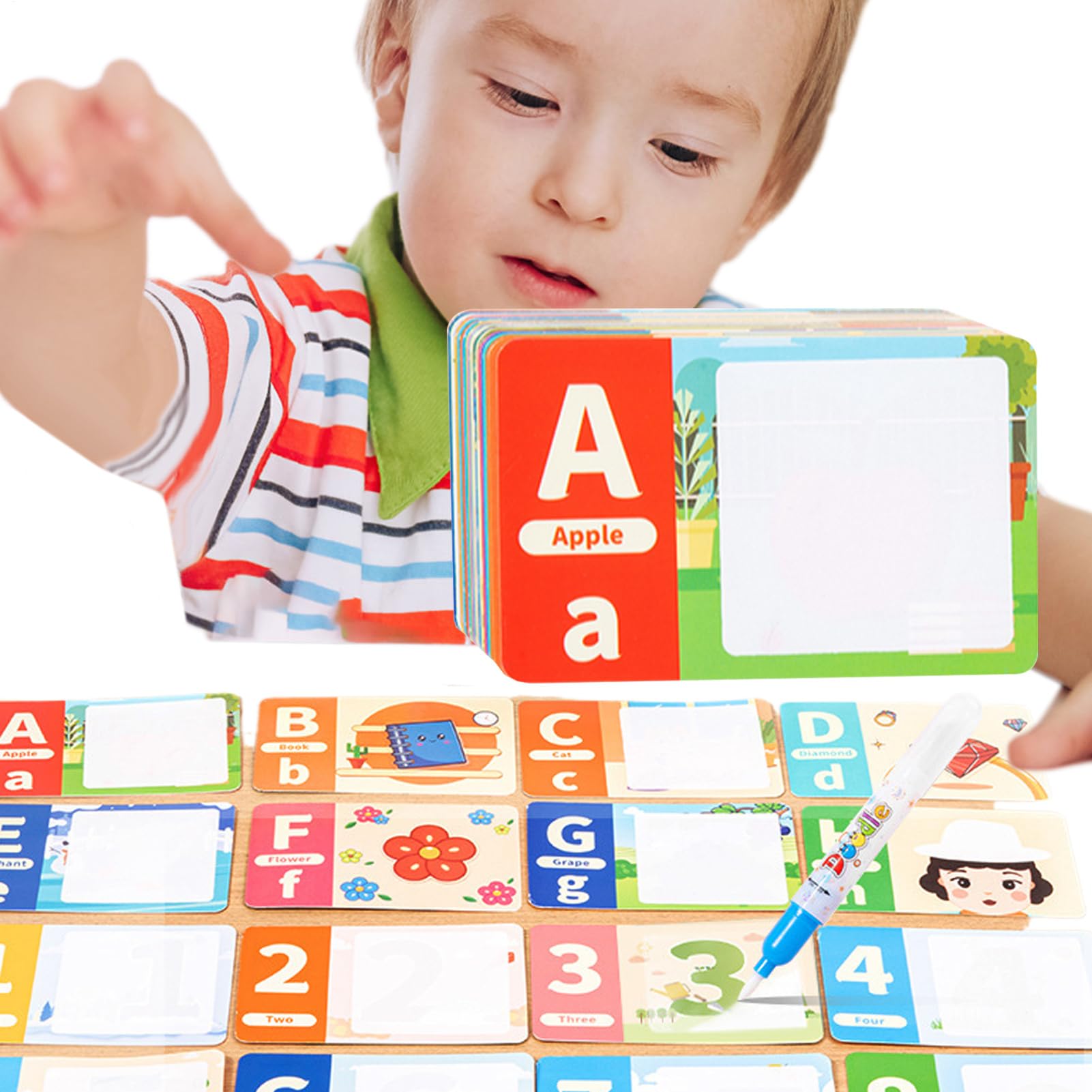 Autocollants pour tout-petits réutilisables sur carte statique double face
