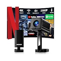 [2026 Upgraded & Apps Integrate] Proiettore 4K Support 1080P & Auto Focus/Keystone e Rotabile 90°