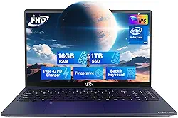 NIMO Laptop para jogos FHD IPS de 15,6 polegadas, AMD Ryzen 9 8945HS 8 núcleos Radeon 780M GPU 16GB DDR5 RAM SSD de 1TB (Beat i9-13900H, até 5,2 GHz) Computador com teclado retroiluminado de impressão