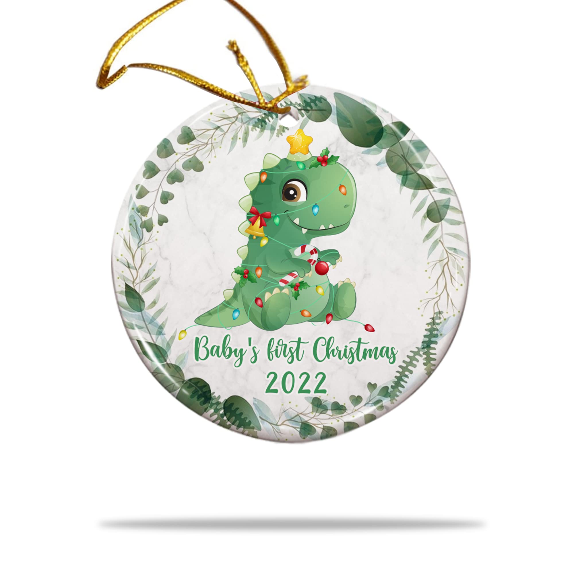 Baby 1st Christmas Ornament, First Christmas Ornament 2022 Baby Girl/Boy, Dinosaur Christmas Ornament, Keepsake Baby Ornament, Baby First Ornament, Keepsake Gifts for Boy/ Girl/ Parents