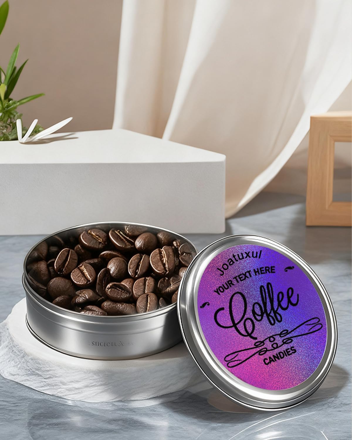 Thermal Labels, Compatible with T50M Pro/M110/M100/M220 Label Maker and Other 4x6 Thermal Printers for Shipping Barcode & Custom Stickers, Holographic Stardust Purple, 2×2 inch - Image 7