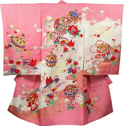 Amazon Co Jp あこがれゆめ お宮参り 女の子 着物 女児祝着 正絹 のしめ 初着 産着 Aj1015 ファッション